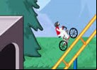 juego bicicleta por montaña rusa